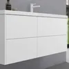 doporro Meuble sous Vasque Blanc Mat et Lavabo de Salle de Voir les images du produit 5