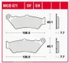 TRW Sada brzdových destiček MCB671 S ZF9.8 Street Rod Náhled obrázku produktu 16