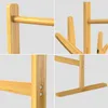 CASARIA® Věšák na kabáty Dřevěný stabilní bambusový věšák Náhled obrázku produktu 4