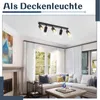 ZMH LED Deckenleuchte 5 Flammig GU10  Schwarz Deckenlampe Produktbild-Vorschau 7
