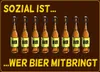 vianmo Holzschild 30x40 cm sozial ist wer Bier mitbringt Produktbild-Vorschau 1