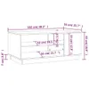vidaXL Tavolino nero 102x55x43 cm Materiale ligneo Anteprima dell’immagine prodotto 7