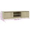 vidaXL TV-Schrank Sonoma-Eiche 140x40x35,5 cm Holzwerkstoff Produktbild-Vorschau 12