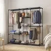 HOMCOM Kleiderständer Kleiderschrank Faltschrank mit 3 Produktbild-Vorschau 2
