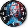 Wanduhr - Rund - Glasuhr - Schwarz Frau Emotionen - 40x40cm Produktbild-Vorschau 1