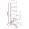 Highboard HAMAR Weiß 60x35x180 cm Massivholz Kiefer Produktbild-Vorschau 7