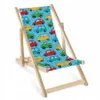 Kinder Liegestuhl Holz klappbar verstellbar „Autos blau“ – Produktbild-Vorschau 1