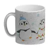 Pinguin Familie in Weihnachtsstimmung Glitzer-Kaffeebecher Produktbild-Vorschau 2