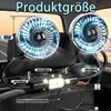 Doppelkopf Auto Ventilator USB 3 Geschwindigkeiten mit LED Produktbild-Vorschau 7