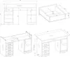 BDW, biurko ADA z 4 szufladami, 125×75×55 cm, 1 szafka, dąb Podgląd zdjęcia produktu 3