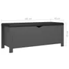 vidaXL Sitzbank mit Stauraum und Kissen Grau 105x40x45cm Produktbild-Vorschau 7
