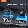 Two blue welding positioners are shown on a dark surface, with text overlays highlighting their weight capacity. Podgląd zdjęcia produktu