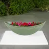 Große Pflanzschale oval 39 cm für draussen Dekoschale grün Produktbild-Vorschau 7