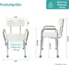 EMKE Duschhocker mit Armlehne und Rückenlehne Duschstuhl, Produktbild-Vorschau 7