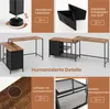 Collage of images showing details and different configurations of an L-shaped desk. Anteprima dell’immagine prodotto
