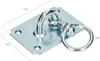 A metal ceiling hook with a rotating ring, shown with dimensions indicated by lines and text. Produktbild-Vorschau