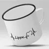 Huuraa Emaille Tasse Lippe Geschenk Kaffeebecher Vintage Produktbild-Vorschau 2