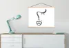 MuchoWow® Textilposter Frau - Gesicht - Minimalismus 60x45 Produktbild-Vorschau 3