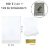 Durchsichtige Tüten ​​100 Stück mit Drehbändern – Produktbild-Vorschau 5