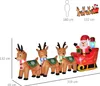 HOMCOM Aufblasbarer Weihnachtsmann auf Schlitten Dekoration Produktbild-Vorschau 3
