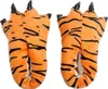 A pair of tiger paw slippers shown from a top-down perspective against a white background. Náhled obrázku produktu