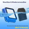 Vacuum cleaner filters being washed in water. Produktbild-Vorschau