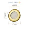 Einbaustrahler LED flach dimmbar rund Gold farbig 5W Produktbild-Vorschau 2