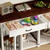 A dog crate with a drawer open, showing dog accessories and food. Produktbild-Vorschau