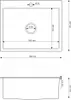 Technical drawing of a sink with dimensions. Produktbild-Vorschau