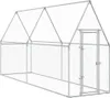 vidaXL Cage à poules argentée 400x100x190 cm Acier Voir les images du produit 10
