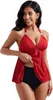 Figurformender Tankini Zweiteiler mit hohem Bund Badeanzug Produktbild-Vorschau 2