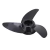 A black three-bladed propeller is shown against a white background. Produktbild-Vorschau