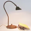 Bankerlampe 41 cm E14 Bronze aus Messing massiv Vintage Produktbild-Vorschau 3