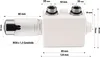 A white radiator valve set with measurement indicators. Produktbild-Vorschau