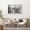 Poster - Poster ohne Rahmen - Alt Motorrad Schwarz und Weiß Produktbild-Vorschau 5