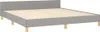 vidaXL Bedframe zonder matras, lichtgrijs, 160x200 cm, stof Productafbeelding-voorbeeld 3