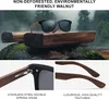 Schwarze Polarisierte Sonnenbrille aus Walnussholz UV400 Produktbild-Vorschau 4