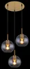 Globo Lighting Hängeleuchte Metall messingfarben, 3x E27 Produktbild-Vorschau 3