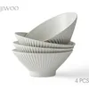 Schüssel Set 4er Ø20 cm Keramik Japanische RamenSchüsseln Produktbild-Vorschau 1