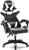 A black and white gaming chair is shown against a white background. Produktbild-Vorschau