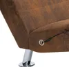 vidaXL Masážne lehátko s vankúšom Brown Suede Look Náhľad obrázku produktu 7