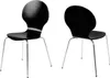 Two black chairs with chrome legs are shown against a white background. Produktbild-Vorschau