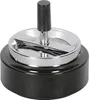 APS Cendrier rotatif classique 11cm Ø10,5cm noir/chromé Voir les images du produit 2
