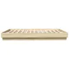 A wooden bed frame with slats, shown from the side against a white background. Produktbild-Vorschau
