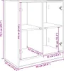 vidaXL Seitenschrank Schwarz Eichen-Optik 68 x 37 x 75,5 cm Produktbild-Vorschau 8