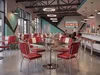 FineBuy Esszimmerstuhl American Diner Rot 50er Jahre Retro Produktbild-Vorschau 2