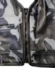 Herren Camouflage Lederkutte Kutte Lederweste Camo Muster Produktbild-Vorschau 5
