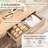 Komoda INONEFT s 6 zásuvkami, úložný nábytok z dreva, Náhľad obrázku produktu 7