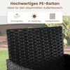 Zestaw mebli ogrodowych z polyrattanu COSTWAY, 3-częściowy Podgląd zdjęcia produktu 5