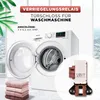A washing machine with its door open, a stack of towels, and a close-up of a washing machine door lock relay. Produktbild-Vorschau